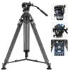 NEEWER LL55 78" Carbon Fiber Video Tripod With Fluid Head & One-Step Lock