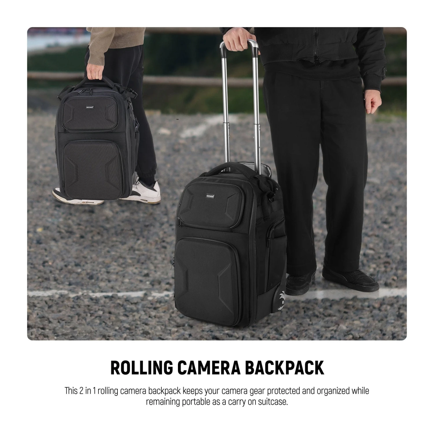 NEEWER PB027 Carry On Camera Roller Bag 3 NEEWER PB027 Carry On Camera Roller Bag - Image 3