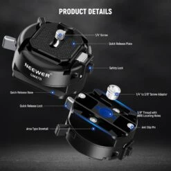 NEEWER GM47B Anti Twist Camera Quick Release Plate Kit 11 NEEWER GM47B Anti Twist Camera Quick Release Plate Kit -Photography Equipment 03 a28ba1a5 772f 435d 8fb5 3f50f2d37e7d