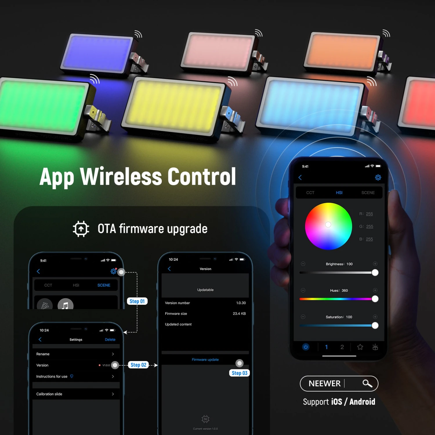 NEEWER SL90 RGB Video Light With App & 2.4G Control 5 NEEWER SL90 RGB Video Light With App & 2.4G Control - Image 5