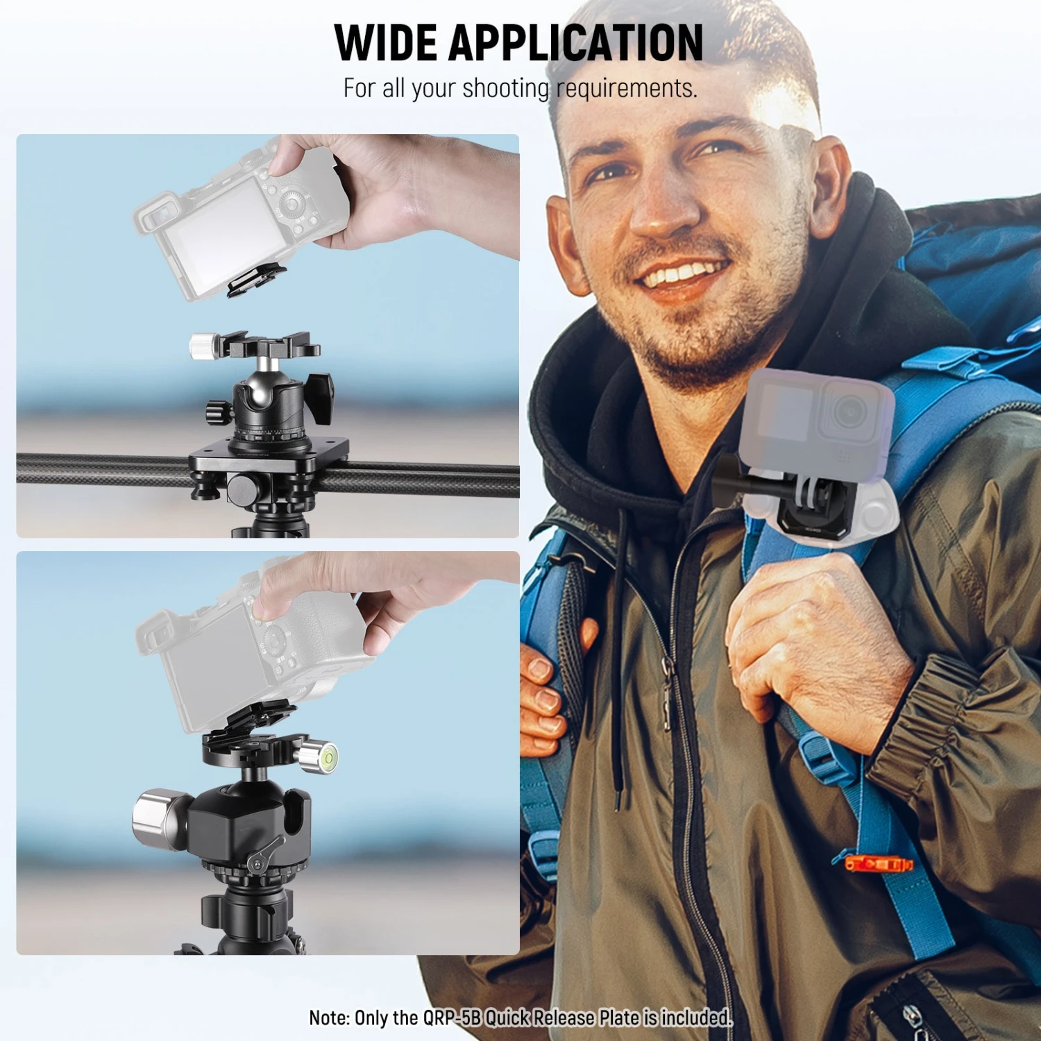 NEEWER QPR-5B 2 Pack 38mm Square Quick Release Plate 6 NEEWER QPR-5B 2 Pack 38mm Square Quick Release Plate - Image 6