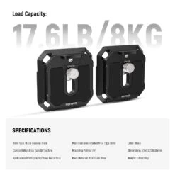 NEEWER QPR-5B 2 Pack 38mm Square Quick Release Plate 13 NEEWER QPR-5B 2 Pack 38mm Square Quick Release Plate -Photography Equipment 07 ee2a3a49 4dae 402b a33d 00ec4a7b3ed6