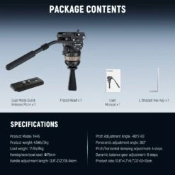 NEEWER TH45 Tripod Fluid Head With Adjustable Damping -Photography Equipment 09 1d3879d5 76cb 4438 ba9b c884f6771e9f