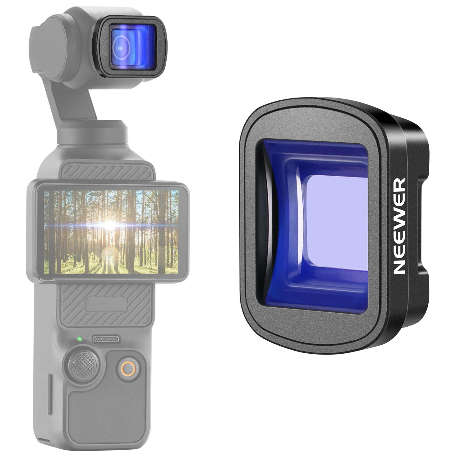 NEEWER LS-44 Pro 1.2X Blue Anamorphic Lens For DJI Osmo Pocket 3 1 NEEWER LS-44 Pro 1.2X Blue Anamorphic Lens For DJI Osmo Pocket 3