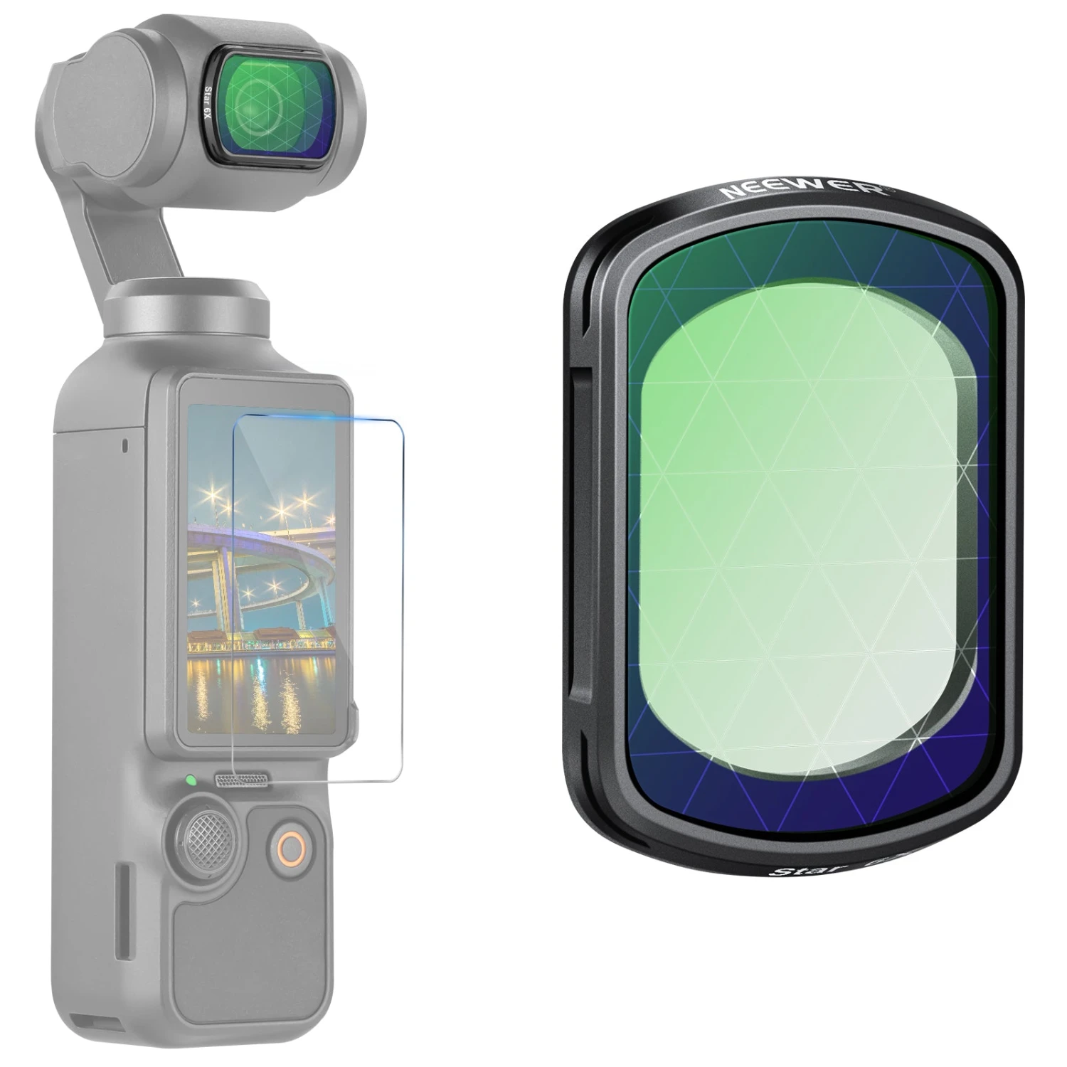NEEWER FL-62 Star Filter For DJI Osmo Pocket 3 1 NEEWER FL-62 Star Filter For DJI Osmo Pocket 3