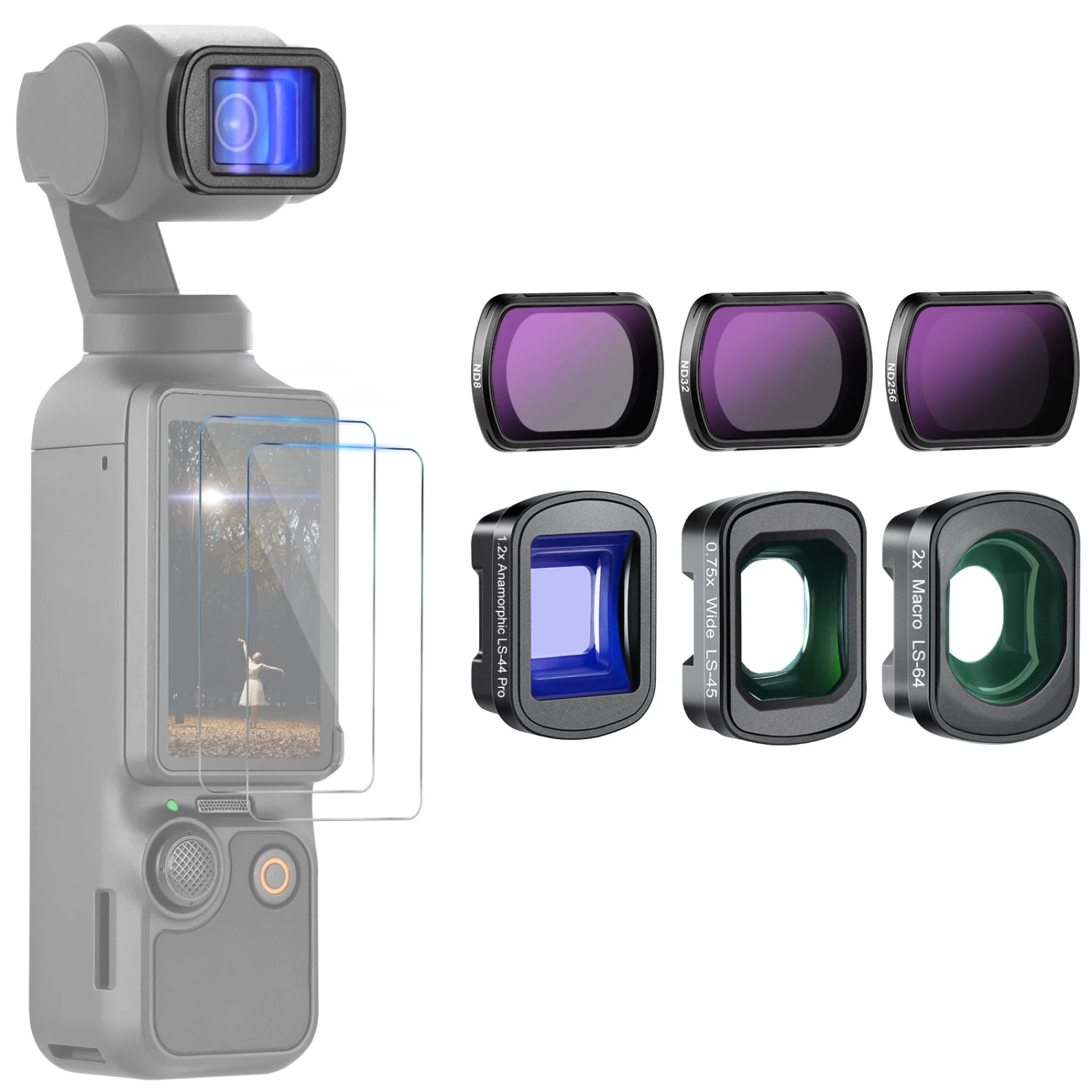 NEEWER FL-B27/FL-B28 Filter Set With Lens For DJI Osmo Pocket 3 1 NEEWER FL-B27/FL-B28 Filter Set With Lens For DJI Osmo Pocket 3