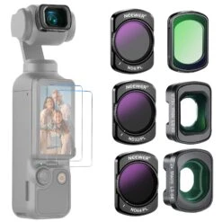 NEEWER FL-B16 ND/PL Filter Set With 0.75X Wide Angle 2X Macro Lens For DJI Osmo Pocket 3