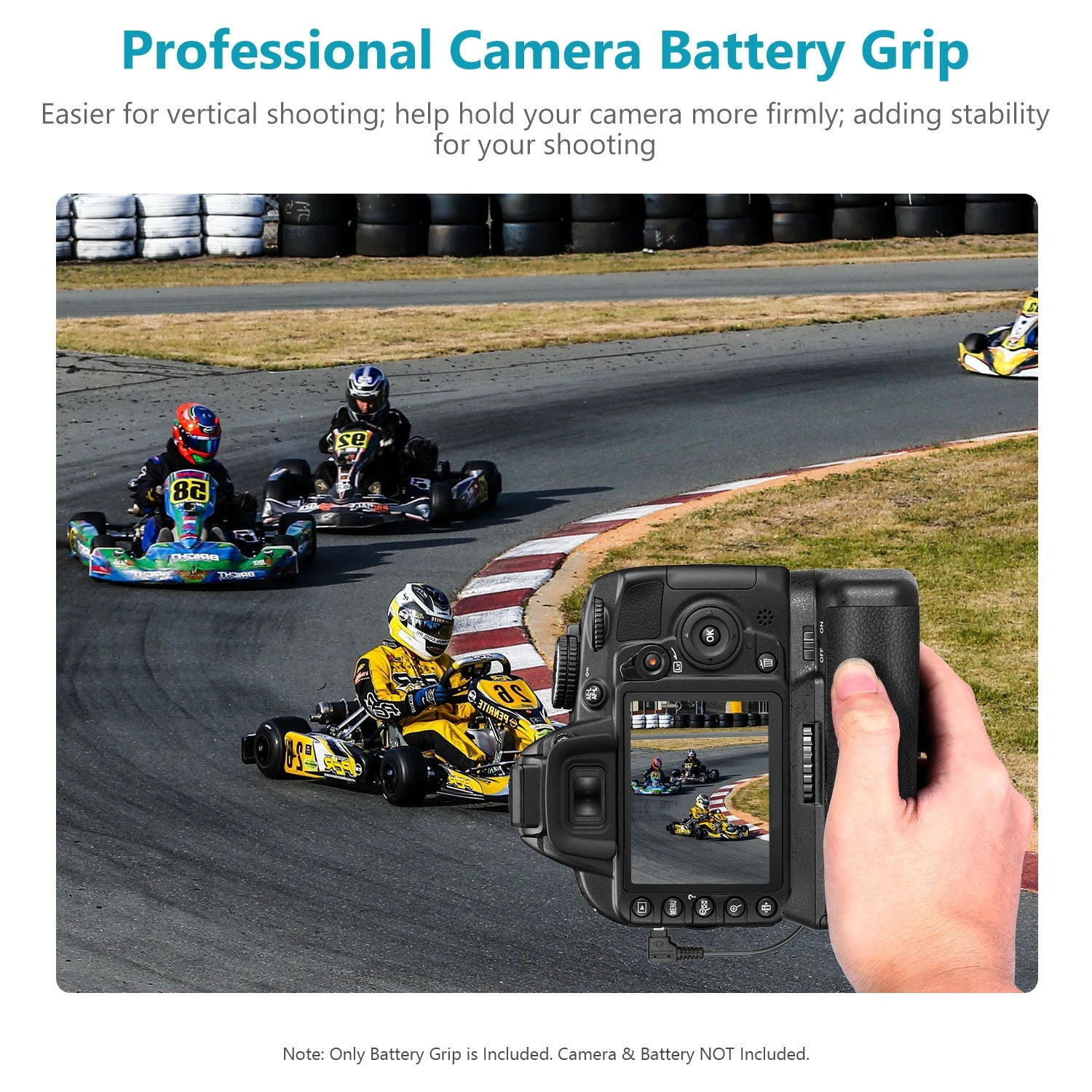 NEEWER BG-2F Battery Grip For Nikon D3100/D3200/D3300/D5300 8 NEEWER BG-2F Battery Grip For Nikon D3100/D3200/D3300/D5300 - Image 8