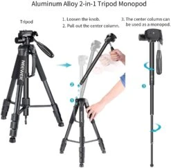 NEEWER SAB264 70'' 2 In 1 Camera Tripod Monopod -Photography Equipment 10089015 1