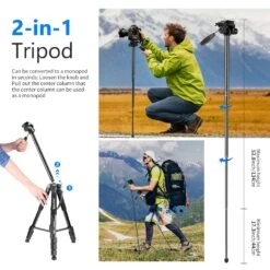 NEEWER SAB264 70'' 2 In 1 Camera Tripod Monopod -Photography Equipment 10089015 4