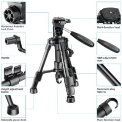 NEEWER T210 24'' Aluminum Alloy Desktop Mini Tripod -Photography Equipment 10090907 1