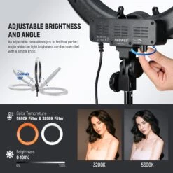 NEEWER RL-18 18 Inch LED Ring Light Kit 11 NEEWER RL-18 18 Inch LED Ring Light Kit -Photography Equipment 10100447 2