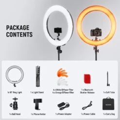 NEEWER RL-18 18 Inch LED Ring Light Kit 17 NEEWER RL-18 18 Inch LED Ring Light Kit -Photography Equipment 10100447 8