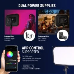 NEEWER RGB168 18.3 Inch LED Panel Video Light -Photography Equipment 10100480 6