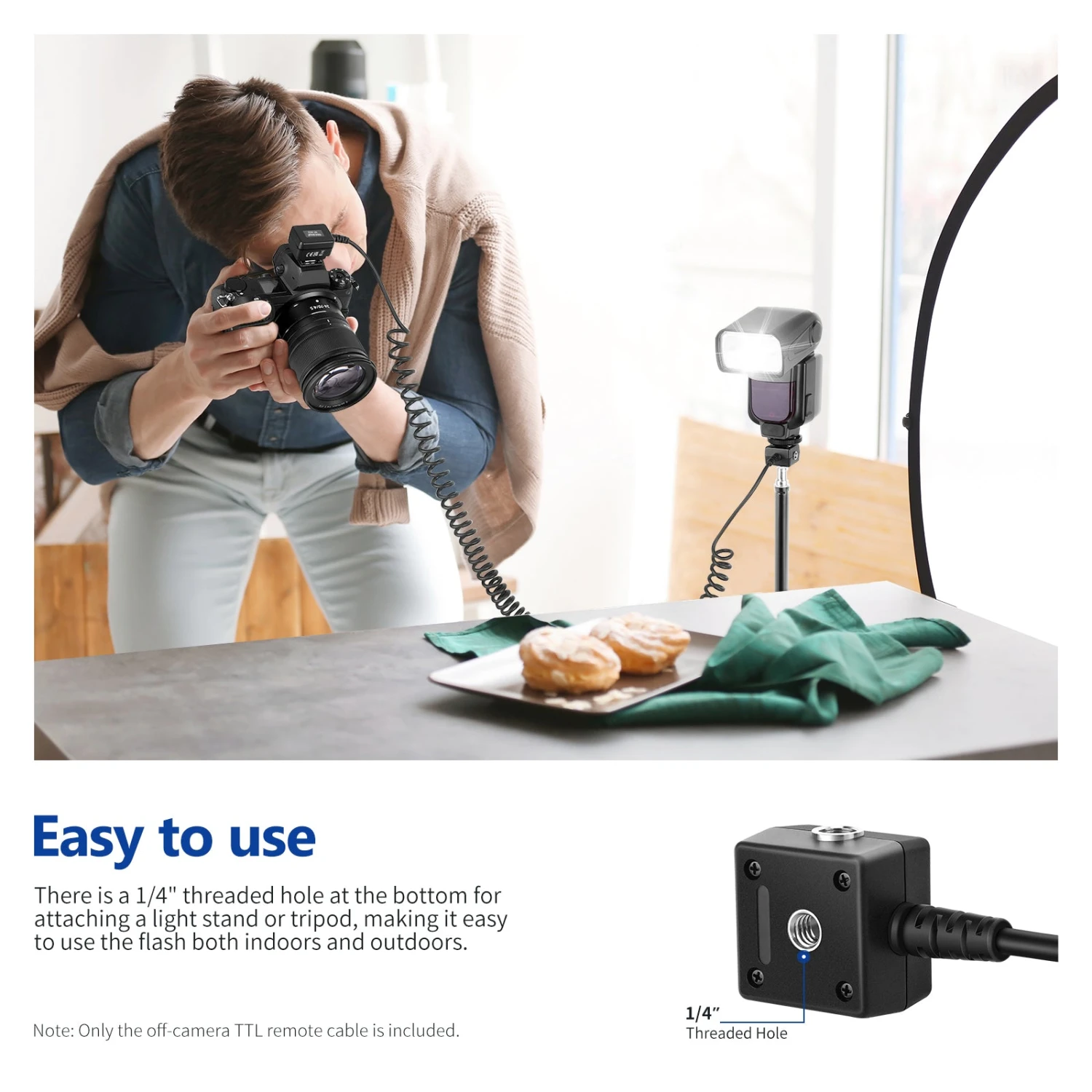 NEEWER TTL Off Camera Flash Speedlite Cord 6 NEEWER TTL Off Camera Flash Speedlite Cord - Image 6