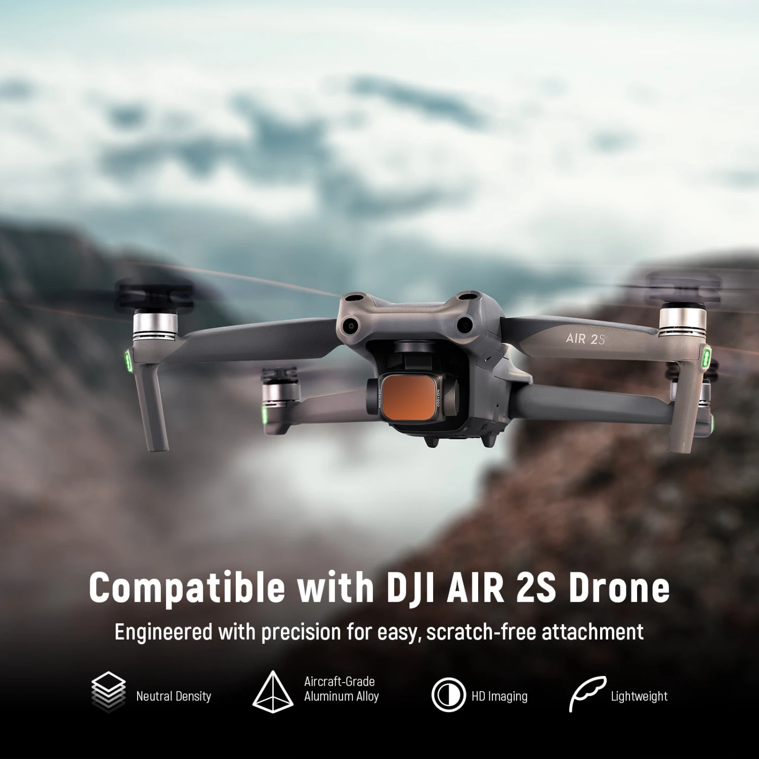 NEEWER FL-2S3 4-Pack Camera Lens Filter Kit For DJI Mavic Air 2S 2 NEEWER FL-2S3 4-Pack Camera Lens Filter Kit For DJI Mavic Air 2S - Image 2