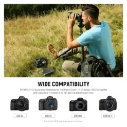 NEEWER LP-E6 Canon Replacement Battery And Charger Set 12 NEEWER LP-E6 Canon Replacement Battery And Charger Set -Photography Equipment 10101014 4