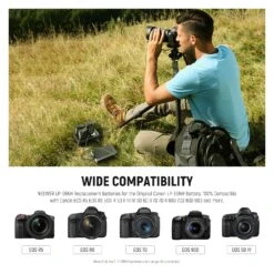 NEEWER LP-E6NH R6 II Replacement Battery Charger Set For Canon 12 NEEWER LP-E6NH R6 II Replacement Battery Charger Set For Canon -Photography Equipment 10101015 4