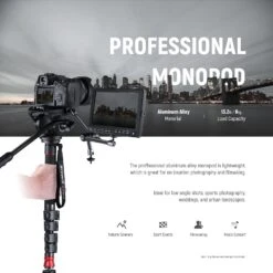 NEEWER GM76 70.5" Professional Camera Monopod With Fluid Head 14 NEEWER GM76 70.5" Professional Camera Monopod With Fluid Head -Photography Equipment 10101043 5