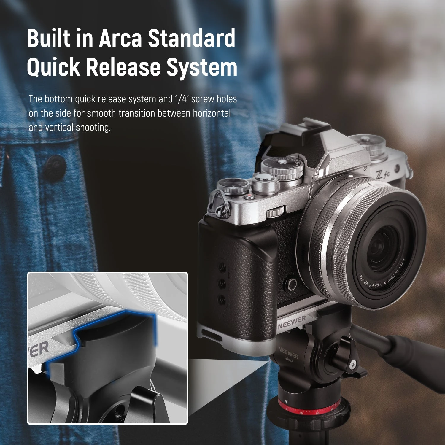 NEEWER VS108 Camera Grip For Nikon Z Fc 4 NEEWER VS108 Camera Grip For Nikon Z Fc - Image 4