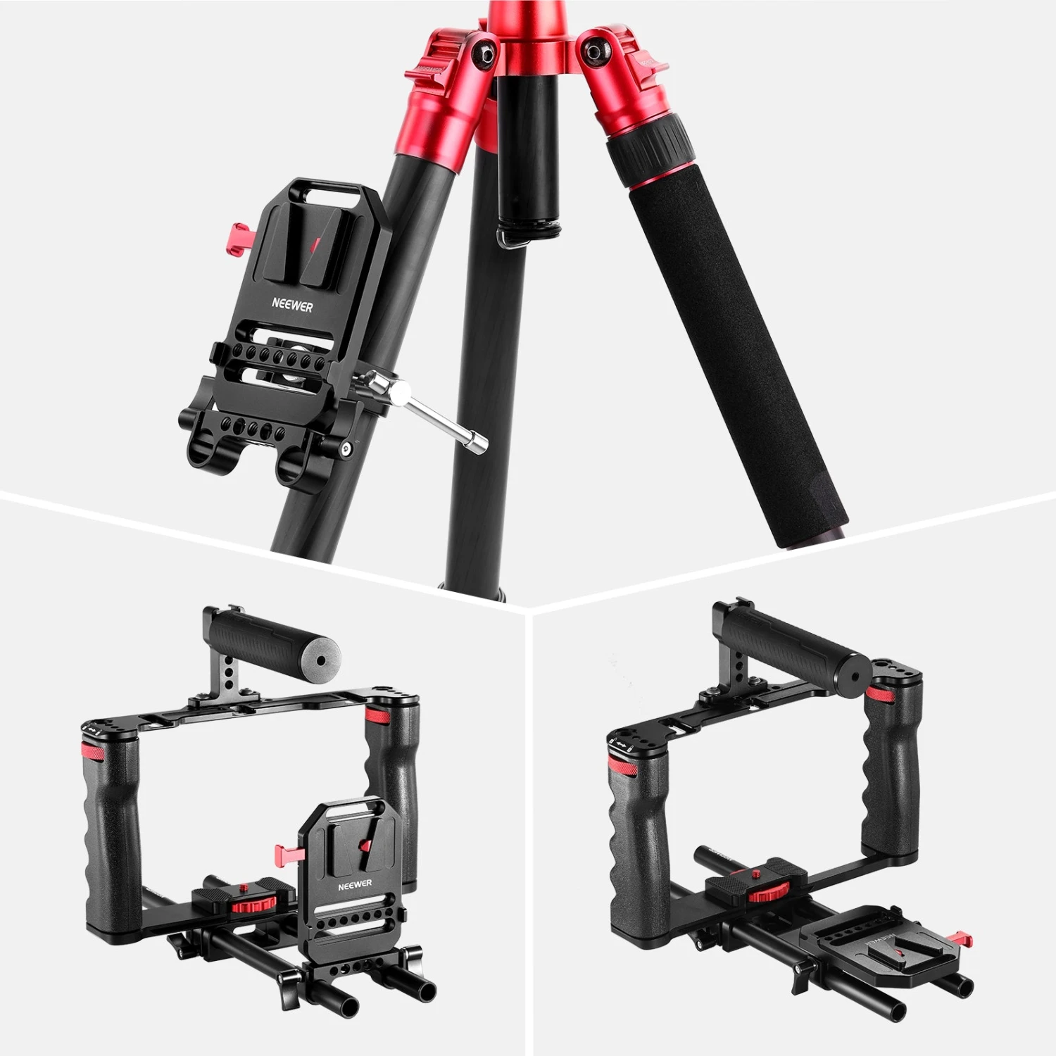 NEEWER V-Mount 1/4" & 3/8" Threads Battery Plate For ST-43 5 NEEWER V-Mount 1/4" & 3/8" Threads Battery Plate For ST-43 - Image 5