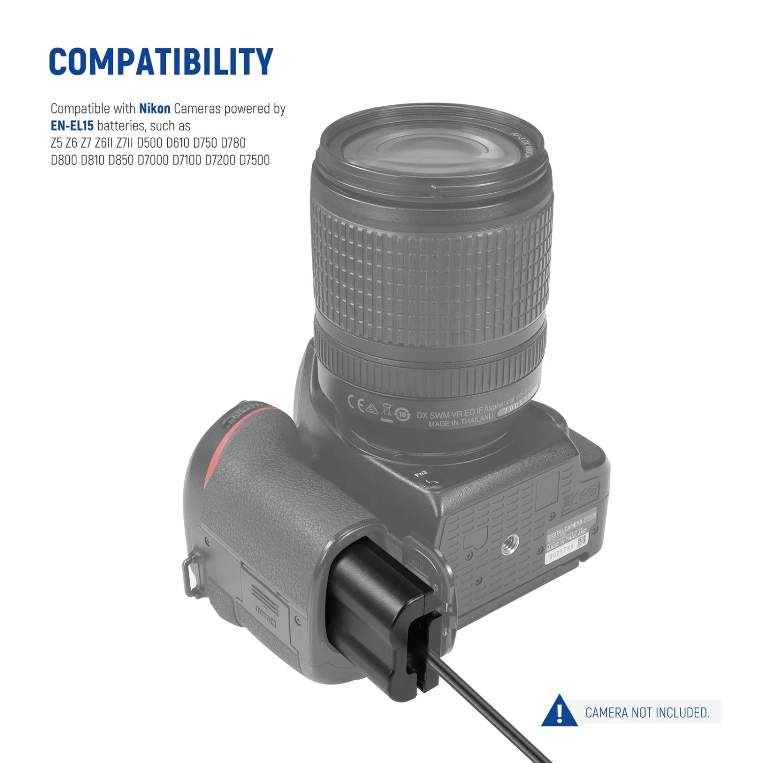 NEEWER EP-5B/EN-EL15 Nikon Replacement Dummy Battery Charger Set 2 NEEWER EP-5B/EN-EL15 Nikon Replacement Dummy Battery Charger Set - Image 2