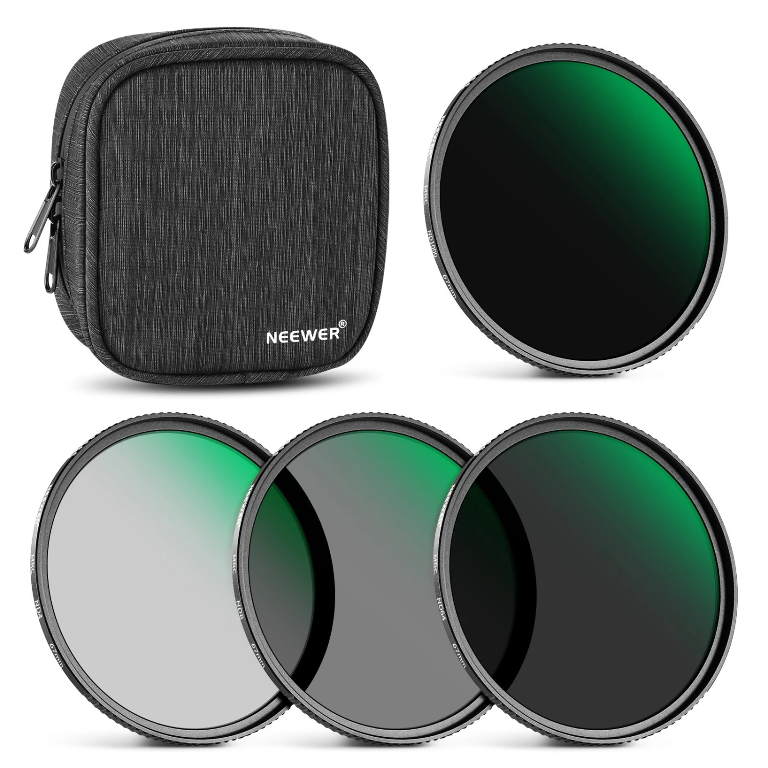 NEEWER 4 Pack HD ND Filter Set (ND1000+ND64+ND8+ND4) 1 NEEWER 4 Pack HD ND Filter Set (ND1000+ND64+ND8+ND4)