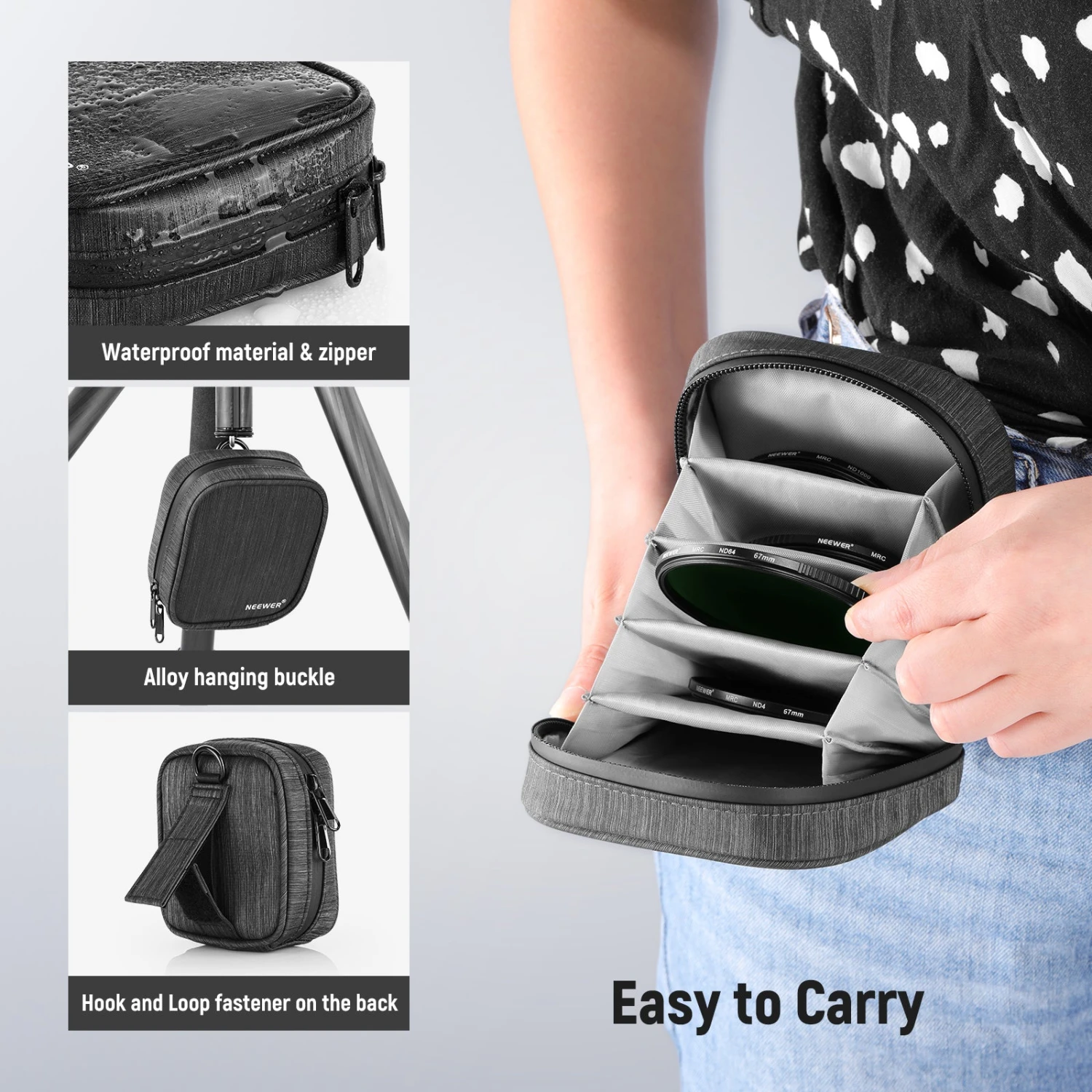 NEEWER 4 Pack HD ND Filter Set (ND1000+ND64+ND8+ND4) 7 NEEWER 4 Pack HD ND Filter Set (ND1000+ND64+ND8+ND4) - Image 7