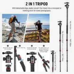 NEEWER N55C 68" Carbon Fiber Tripod Monopod -Photography Equipment 10101309 4