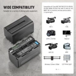 NEEWER 4 Pack NP-F750 Sony Replacement Batteries 17 NEEWER 4 Pack NP-F750 Sony Replacement Batteries -Photography Equipment 10101326 7