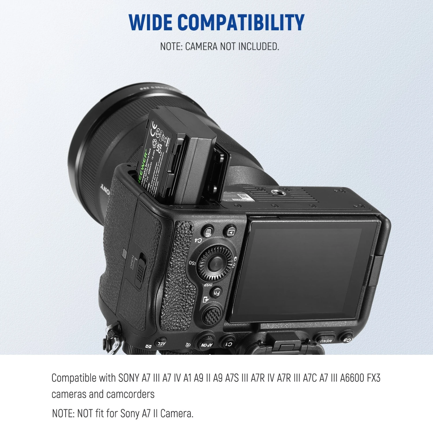 NEEWER NP-FZ100 Sony Replacement Battery Charger Set 3 NEEWER NP-FZ100 Sony Replacement Battery Charger Set - Image 3