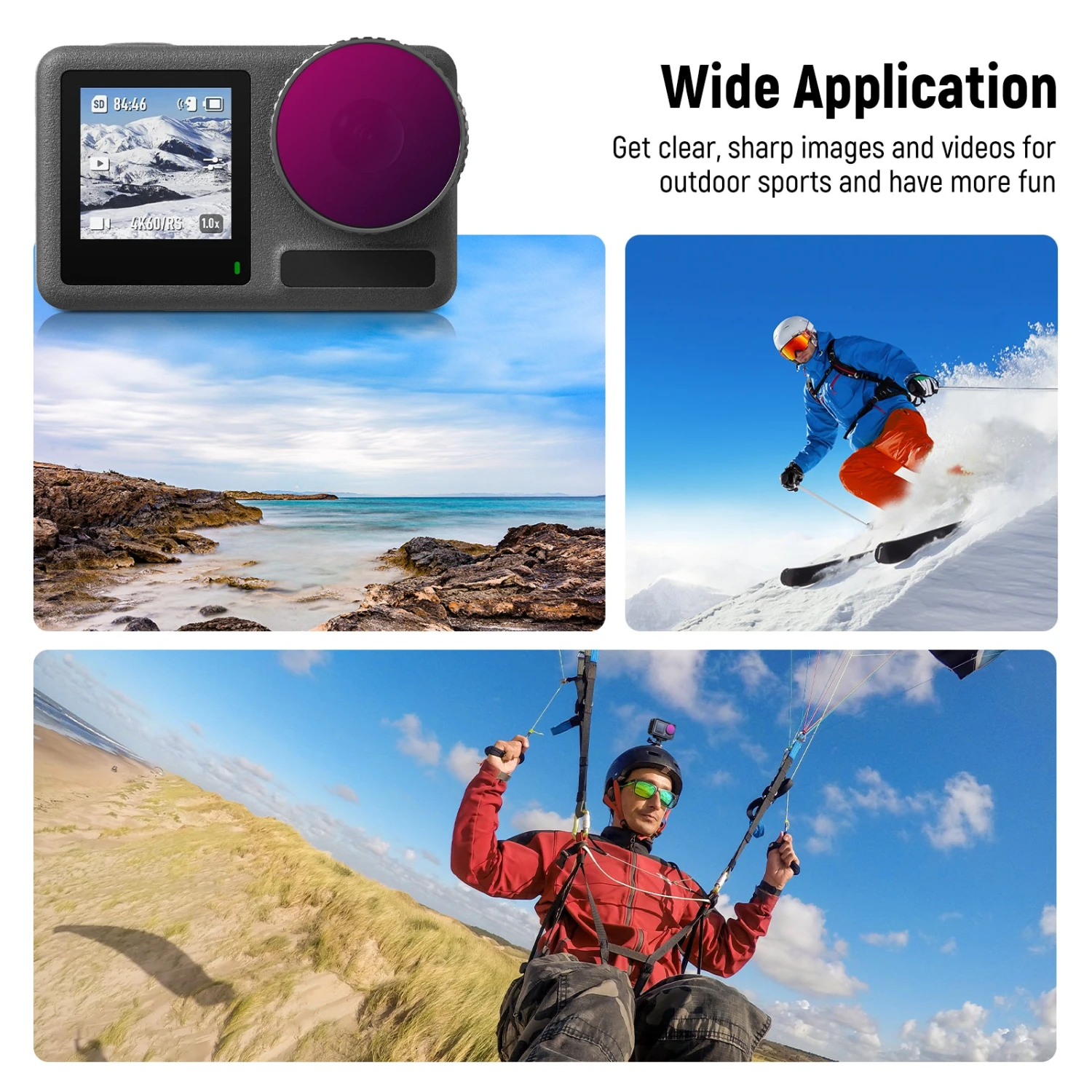 NEEWER FL-A3 5-Pack ND Filter Kit For DJI Osmo Action 3 7 NEEWER FL-A3 5-Pack ND Filter Kit For DJI Osmo Action 3 - Image 7