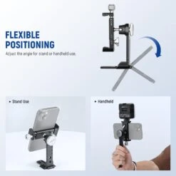 NEEWER PA002 Smartphone Tripod Mount Aluminum Alloy 13 NEEWER PA002 Smartphone Tripod Mount Aluminum Alloy -Photography Equipment 10101635 4