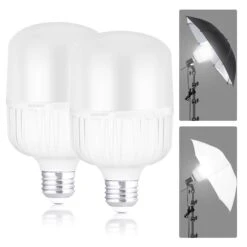NEEWER T100 2 Packs E26 35W LED Light Bulbs
