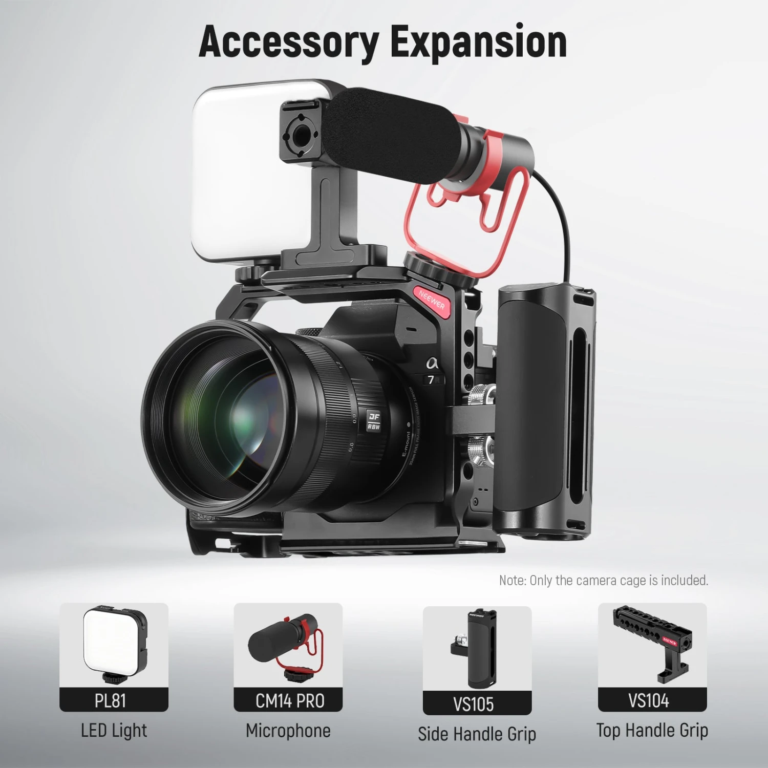 NEEWER CA004 Camera Cage For Sony A7RV/ A7IV/ A7RIV/ A7SIII/ A1 5 NEEWER CA004 Camera Cage For Sony A7RV/ A7IV/ A7RIV/ A7SIII/ A1 - Image 5