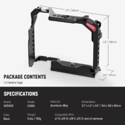 NEEWER CA004 Camera Cage For Sony A7RV/ A7IV/ A7RIV/ A7SIII/ A1 17 NEEWER CA004 Camera Cage For Sony A7RV/ A7IV/ A7RIV/ A7SIII/ A1 -Photography Equipment 10101731 8