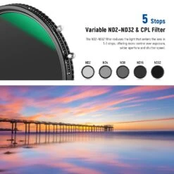 NEEWER 2 In 1 Variable ND Filter ND2–ND32 CPL Filter 12 NEEWER 2 In 1 Variable ND Filter ND2–ND32 CPL Filter -Photography Equipment 10101732 3
