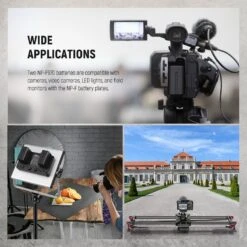 NEEWER 2 Pack 10050mAh NP-F970 Replacement Battery Charger Set -Photography Equipment 10101736 5