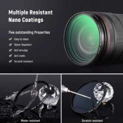 NEEWER 2 Pcs 1/4 & 1/8 Black Diffusion Lens Filter Kit -Photography Equipment 10101763 6