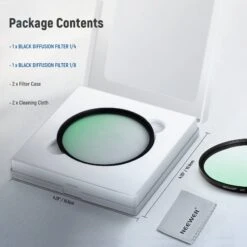 NEEWER 2 Pcs 1/4 & 1/8 Black Diffusion Lens Filter Kit -Photography Equipment 10101763 8