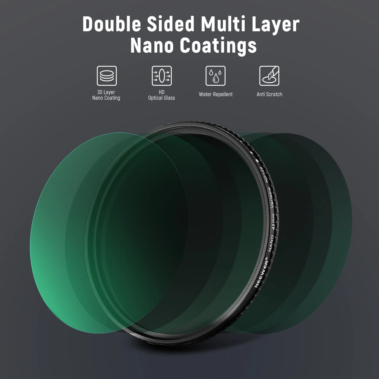 NEEWER HD Variable ND Filter ND8-ND128 5 NEEWER HD Variable ND Filter ND8-ND128 - Image 5