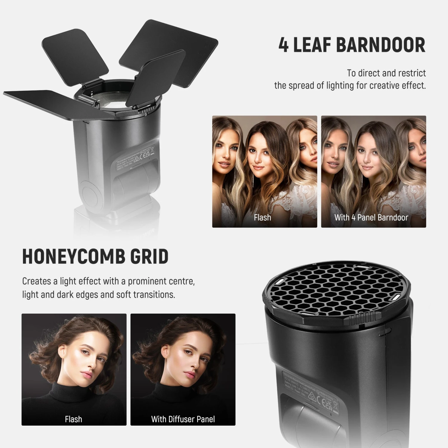 NEEWER Round Head Flash Accessories Kit For Z1/Z2 Speedlite 4 NEEWER Round Head Flash Accessories Kit For Z1/Z2 Speedlite - Image 4