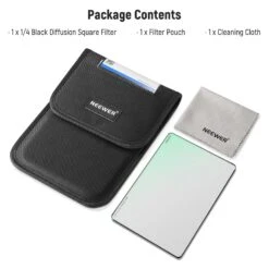 NEEWER 1/4 Black Diffusion Mist Dreamy Effect 4"x5.65" Square Filter -Photography Equipment 10101857 8