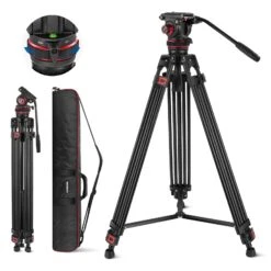 NEEWER TP75 74" Pro Video Tripod With Fluid Head