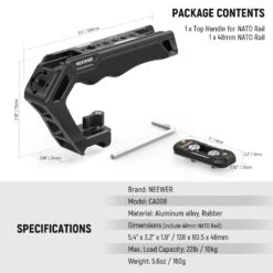 NEEWER CA008 Top Handle And NATO Rail Kit -Photography Equipment 10101871 8