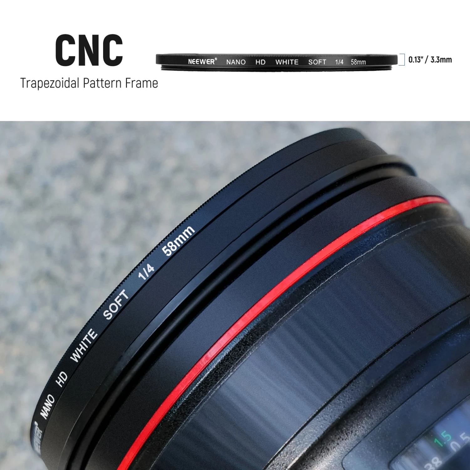 NEEWER Soft White Diffusion 1/4 Filter 7 NEEWER Soft White Diffusion 1/4 Filter - Image 7