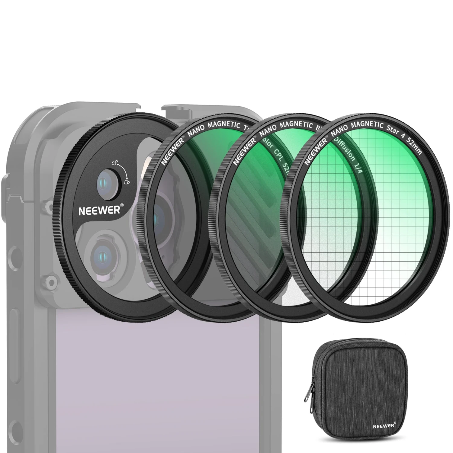 NEEWER 52mm Magnetic Effect Filters For IPhone 14 13 12 Cage With M Lens Mount 1 NEEWER 52mm Magnetic Effect Filters For IPhone 14 13 12 Cage With M Lens Mount