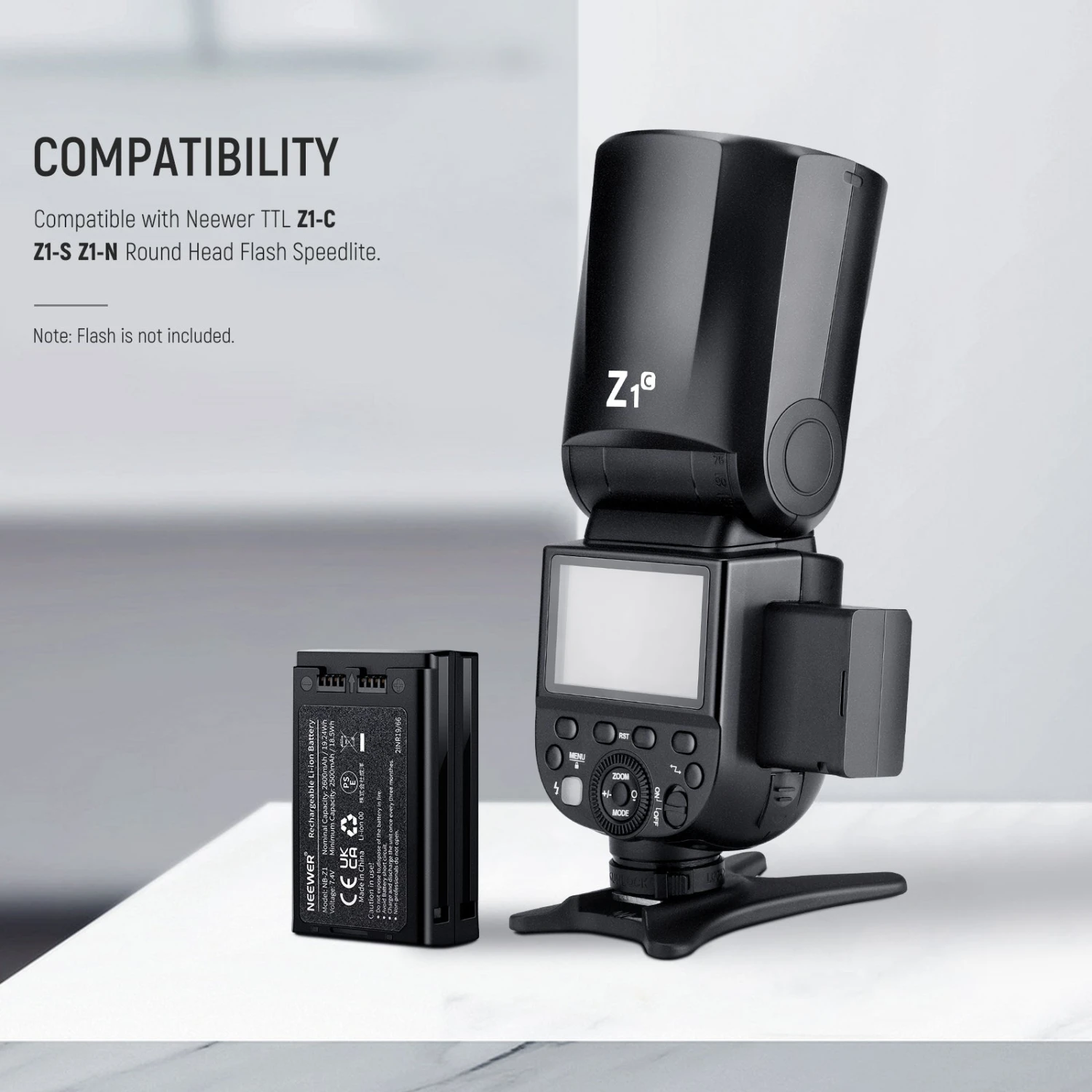 NEEWER Z1 Z2 Flash Lithium Battery And USB Charger Set 2 NEEWER Z1 Z2 Flash Lithium Battery And USB Charger Set - Image 2