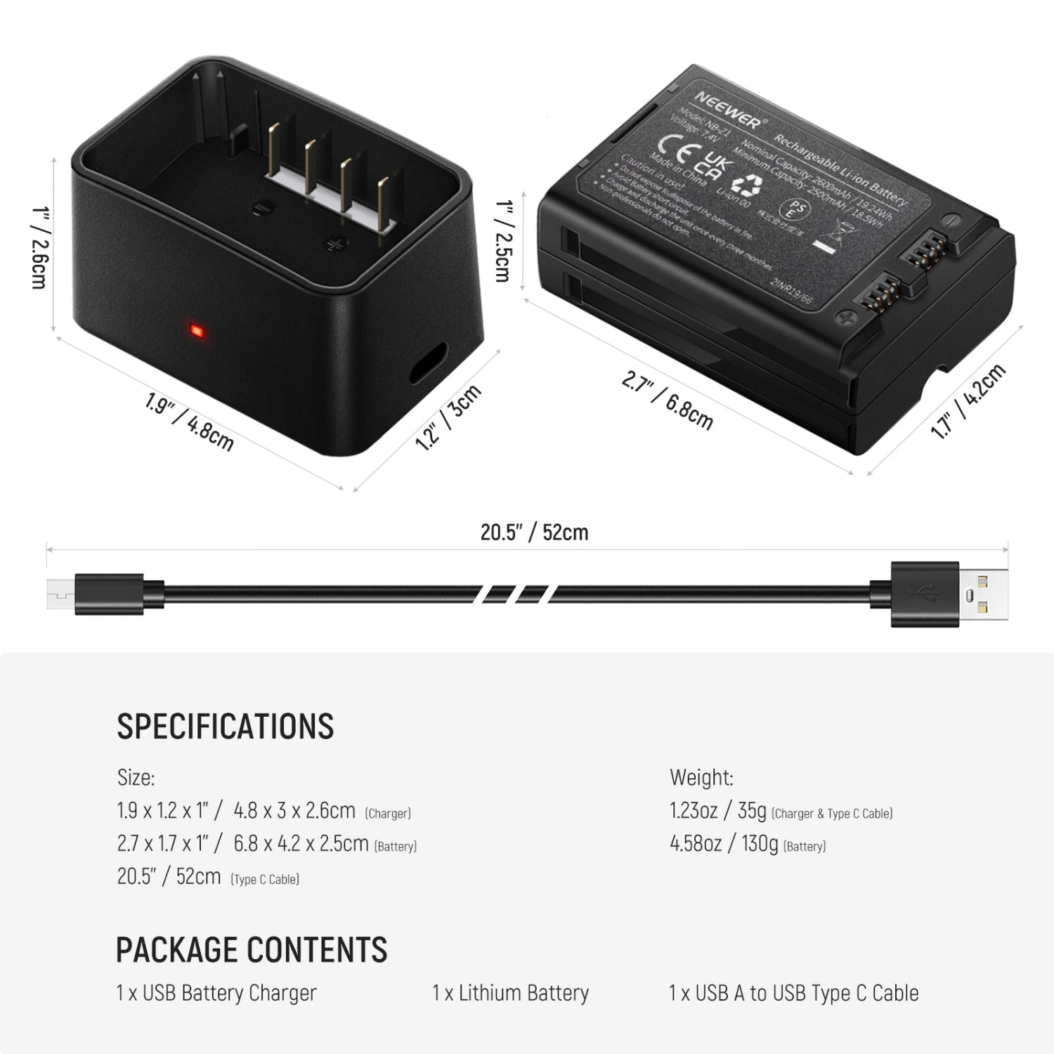 NEEWER Z1 Z2 Flash Lithium Battery And USB Charger Set 7 NEEWER Z1 Z2 Flash Lithium Battery And USB Charger Set - Image 7