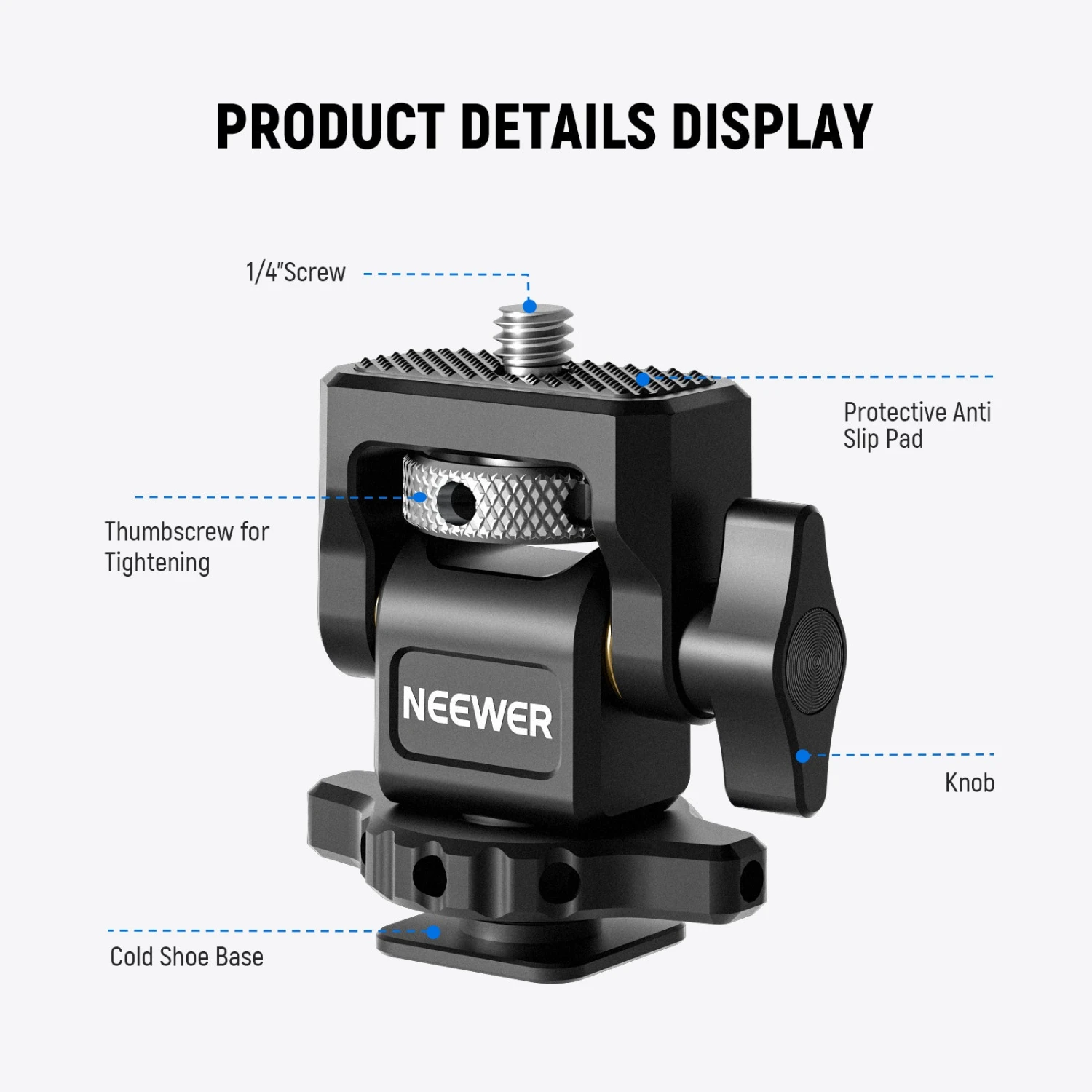 NEEWER MA002 Field Monitor Holder With Cold Shoe Mount 2 NEEWER MA002 Field Monitor Holder With Cold Shoe Mount - Image 2